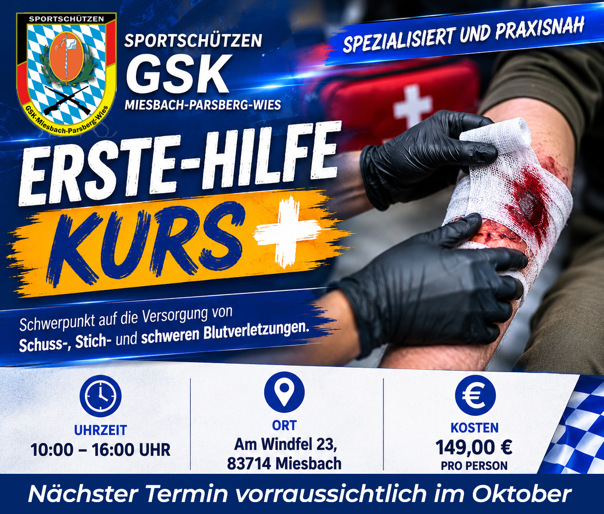 Erste Hilfe Schussverletzungen